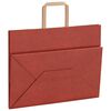 vidaXL Papieren zakken 250 st met hengsels 32x17x25 cm rood