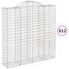 vidaXL Schanskorven 12 st gewelfd 200x50x200/220 cm ijzer