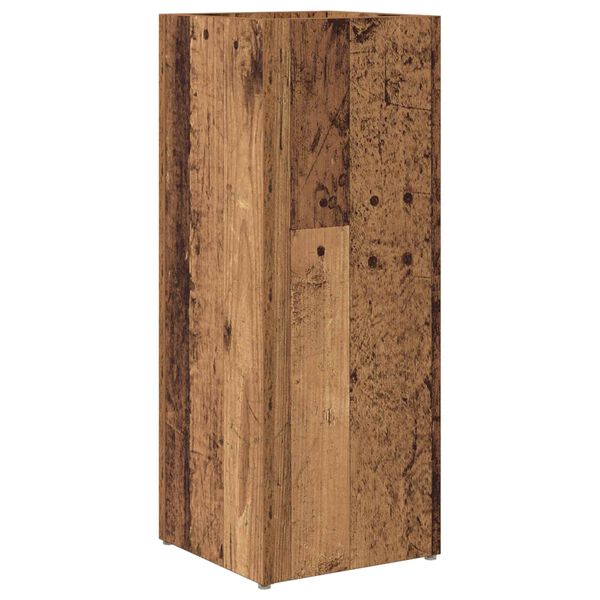 vidaXL Paraplu Standaard Oudhout 25 x 24,5 x 64 cm Bewerkt hout