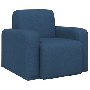 vidaXL Fauteuil Blauw Stof