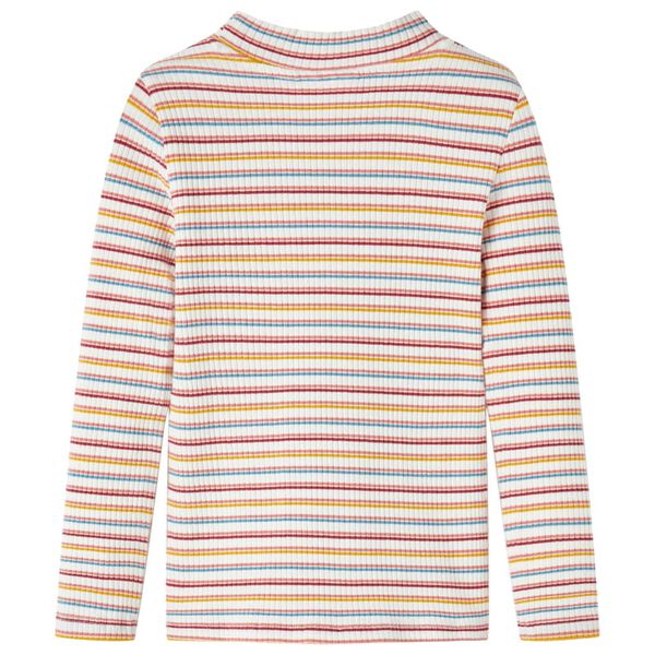 Kindershirt met lange mouwen 104 gestreept ecru