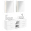 vidaXL Badkamermeubelset 5 st Wit Bewerkt hout en glas