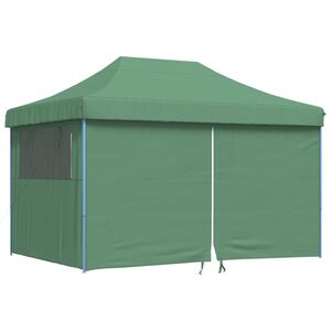 vidaXL Partytent inklapbaar pop-up met 4 zijwanden groen