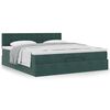 vidaXL Ottoman bed met matras 180x200 cm fluweel donkergroen