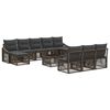 vidaXL Tuinbankenset 11 st Grijs poly rattan