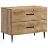 vidaXL Nachtkastje Artisanaal eiken 62 x 34,5 x 47,5 cm Bewerkt hout