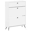 vidaXL Schoenenkast BREDA 78 x 24 x 103 cm Bewerkt hout Wit