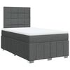 vidaXL Boxspring met matras stof donkergrijs 120x200 cm