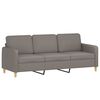 vidaXL 2-delige Loungeset met kussens stof taupe
