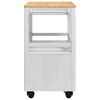 vidaXL Keuken Trolley FLORO Wit 72,5 x 45 x 80 cm Massief Vurenhout