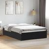 vidaXL Bedframe massief hout zwart 140x190 cm