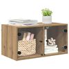 vidaXL Wandkast Artisan Eiken 68 x 37 x 35 cm Bewerkt hout