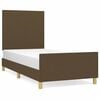 vidaXL Bedframe zonder matras 80x200 cm stof donkerbruin