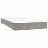 vidaXL Boxspring met matras en LED fluweel lichtgrijs 120x190 cm