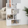 vidaXL Boekenkast/kamerscherm 80x24x124,5 cm bewerkt hout wit