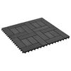 vidaXL Terras Tegel 22 st Zwart 30 x 30 cm WPC
