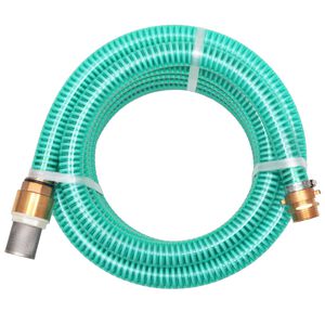vidaXL Zuigslang met messing koppelingen 3 m 25 mm groen