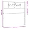 vidaXL Vervangend hoofdbord 75 cm metaal wit