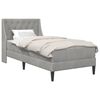 vidaXL Bedframe met matras Lichtgrijs 90 x 190 cm Fluweel