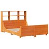 vidaXL Bed met boekenkast zonder matras hout wasbruin 160x200 cm