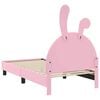 vidaXL Bedframe voor kinderen met hoofdbord Roze 80 x 160 cm PU