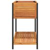 vidaXL Plantenbak met schap 110x45x80 cm massief acaciahout en staal