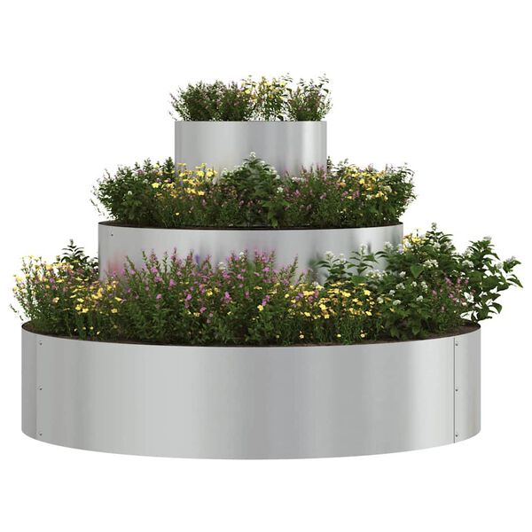 vidaXL Tuin Bloempot Zilver 90 x 90 x 20 cm Gegalvaniseerd staal