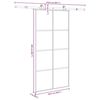 vidaXL Schuifdeur met beslag 102,5x205 cm ESG-glas en aluminium