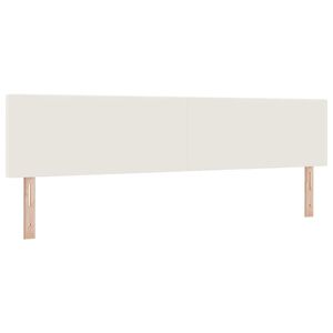 vidaXL Hoofdbord met hoofdeinde Cr&egrave;me 200 cm Nep Leer