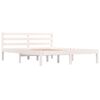 vidaXL Bedframe massief grenenhout wit 140x190 cm
