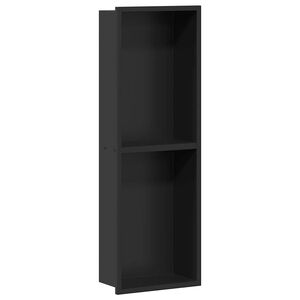 vidaXL Douche Niche Zwart 60 x 20 x 9,5 cm Roestvrij staal
