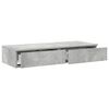 vidaXL Bedlades met lade Beton Grijs 90 x 36,5 x 16,5 cm Bewerkt hout
