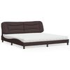 vidaXL Bed met matras "Hvar" stof donkerbruin 200x200 cm