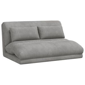 vidaXL Verstelbare vlo stoelen Lichtgrijs Fluweel