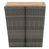 vidaXL Theetafel 41,5x41,5x43 cm poly rattan massief acaciahout grijs