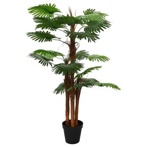 vidaXL Kunstmatige Fan Palmboom Groen 60 x 25 x 170 cm Stof en Bamboe
