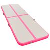 vidaXL Gymnastiekmat met pomp opblaasbaar 700x100x10 cm PVC roze