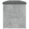 vidaXL Opbergbankje 102x42x45 cm bewerkt hout betongrijs