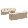 vidaXL 9-delige Loungeset met kussens poly rattan beige