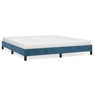 vidaXL Bedframe zonder matras 180x200 cm fluweel donkerblauw