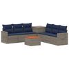 vidaXL Bankstel 8 st Grijs en Marineblauw 55 x 55 x 37 cm