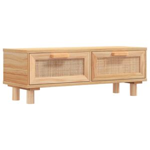 vidaXL Salontafel 80x40x30 cm bewerkt hout en grenenhout bruin