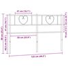 vidaXL Vervangend hoofdbord 120 cm metaal zwart