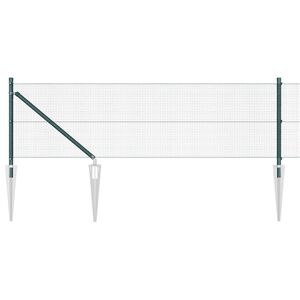 vidaXL gelast draadhek met grondpennen 10 x 0,4 m PVC-gecoate Staal
