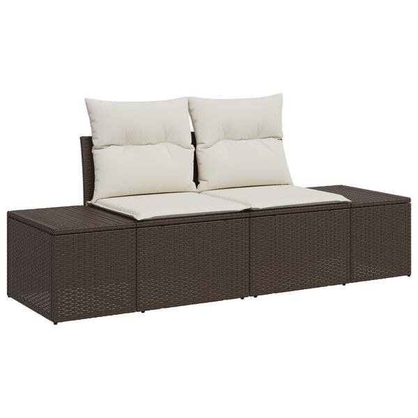 vidaXL Tuin Sofa Set 4 pcs Bruin poly rattan