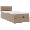vidaXL ottomaanse bed met matras 100x200cm kunstleer cappuccinokleurig