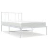 vidaXL Bedframe met hoofdbord metaal wit 107x203 cm
