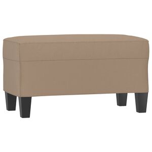 vidaXL Bankje 70x35x41 cm kunstleer cappuccinokleurig