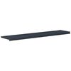vidaXL Raamsokkel Antraciet met houten nerf 140 x 35 x 4,5 cm PVC