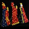 vidaXL Kerstverlichting 3 pcs Warmwit 105 cm Stof
